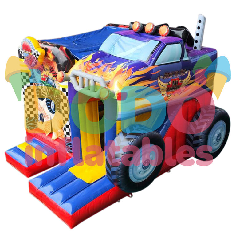 Ugrálóvár Monstertruck csúszdával
